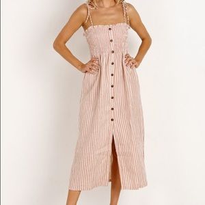 FAITHFULL Pink and White Dress